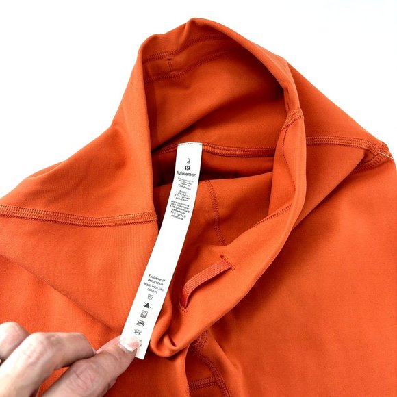 LULULEMON Wunder Train HR Tight 25” Orange Leggings High Waisted Size 2 NWT‎ $98 - Picture 6 of 9